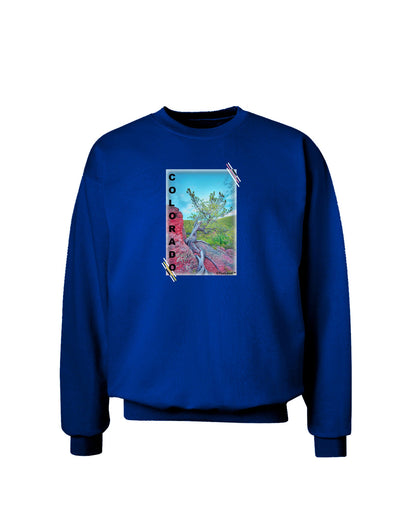 CO Cliffside Tree Text Adult Dark Sweatshirt-Sweatshirts-TooLoud-Deep-Royal-Blue-Small-Davson Sales