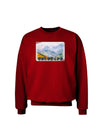 CO Fog Mountains Text Adult Dark Sweatshirt-Sweatshirts-TooLoud-Deep-Red-Small-Davson Sales