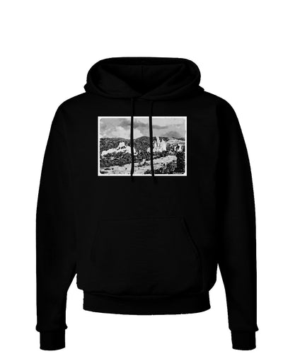 CO Mountain Forest Watercolor Dark Hoodie Sweatshirt-Hoodie-TooLoud-Black-Small-Davson Sales