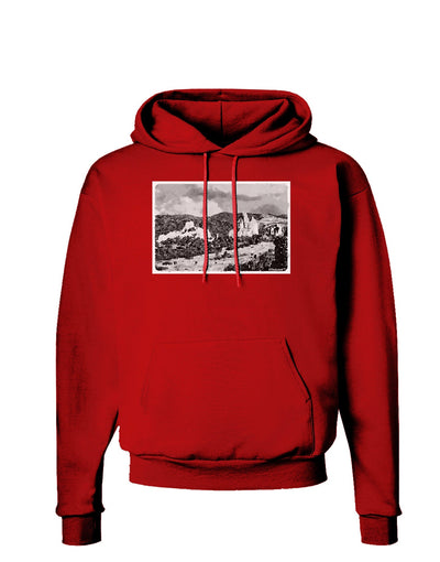 CO Mountain Forest Watercolor Dark Hoodie Sweatshirt-Hoodie-TooLoud-Red-Small-Davson Sales