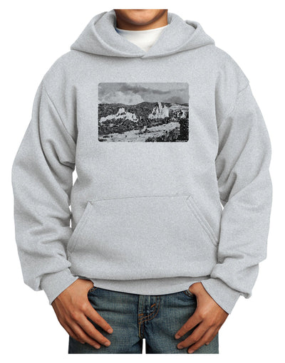 CO Mountain Forest Watercolor Youth Hoodie Pullover Sweatshirt-Youth Hoodie-TooLoud-Ash-XS-Davson Sales