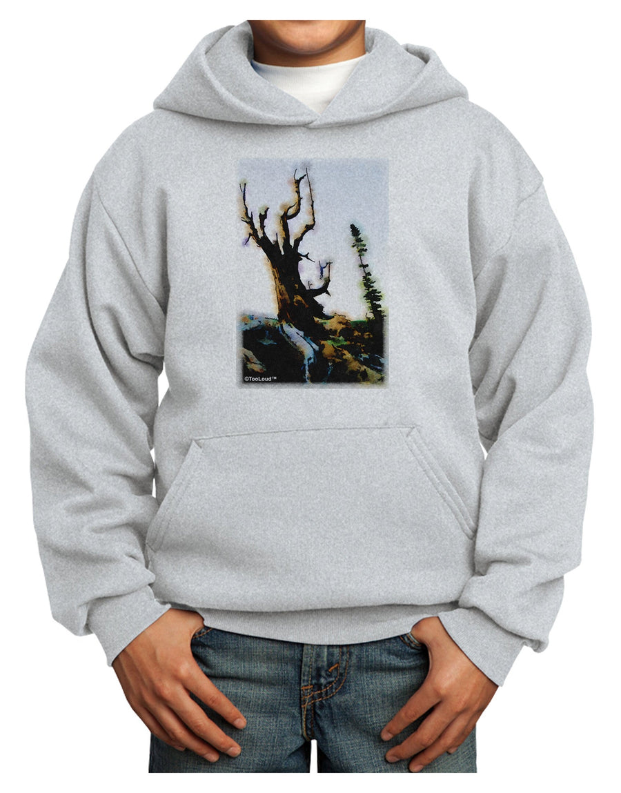 CO Mountain Scenery Watercolor Youth Hoodie Pullover Sweatshirt-Youth Hoodie-TooLoud-White-XS-Davson Sales