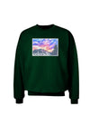 CO Rainbow Sunset Watercolor Text Adult Dark Sweatshirt-Sweatshirts-TooLoud-Deep-Forest-Green-Small-Davson Sales