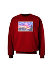 CO Rainbow Sunset Watercolor Text Adult Dark Sweatshirt-Sweatshirts-TooLoud-Deep-Red-Small-Davson Sales