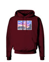 CO Rainbow Sunset Watercolor Text Dark Hoodie Sweatshirt-Hoodie-TooLoud-Maroon-Small-Davson Sales