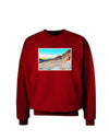 CO Rockies View Watercolor Adult Dark Sweatshirt-Sweatshirts-TooLoud-Deep-Red-Small-Davson Sales