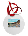 CO Rockies View with Text Circular Metal Ornament-Ornament-TooLoud-White-Davson Sales