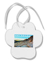 CO Rockies View with Text Paw Print Shaped Ornament-Ornament-TooLoud-White-Davson Sales