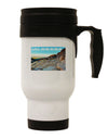 CO Rockies View with Text Stainless Steel 14oz Travel Mug-Travel Mugs-TooLoud-White-Davson Sales