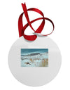 CO Snow Scene Text Circular Metal Ornament-Ornament-TooLoud-White-Davson Sales