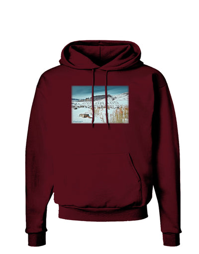 CO Snow Scene Text Dark Hoodie Sweatshirt-Hoodie-TooLoud-Maroon-Small-Davson Sales