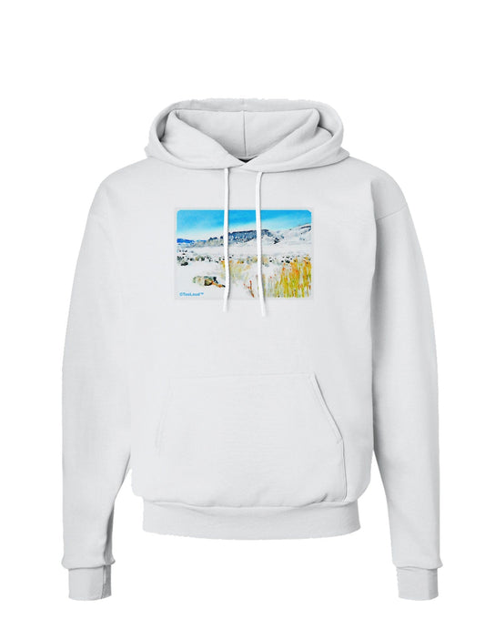 CO Snow Scene Watercolor Hoodie Sweatshirt-Hoodie-TooLoud-White-Small-Davson Sales