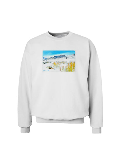 CO Snow Scene Watercolor Sweatshirt-Sweatshirts-TooLoud-White-Small-Davson Sales