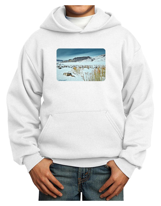 CO Snow Scene Youth Hoodie Pullover Sweatshirt-Youth Hoodie-TooLoud-White-XS-Davson Sales