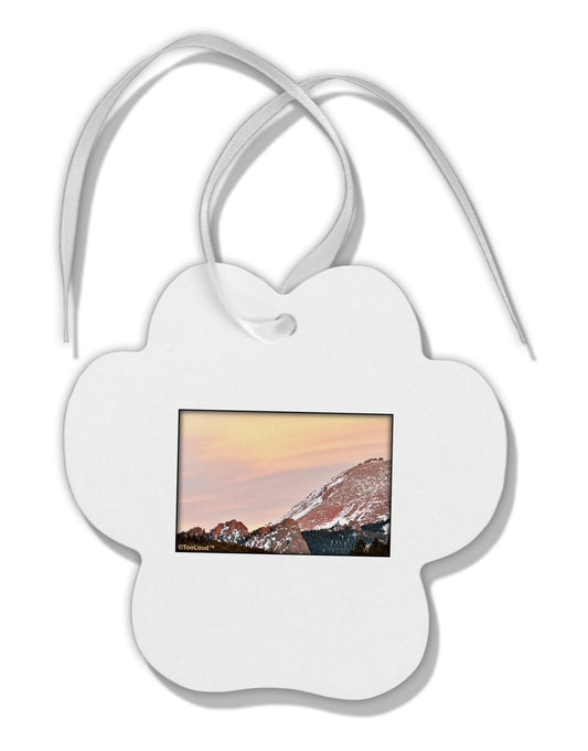 CO Sunset Cliffs Paw Print Shaped Ornament-Ornament-TooLoud-White-Davson Sales