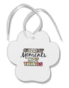 Collect Moments Not Things Paw Print Shaped Ornament-Ornament-TooLoud-White-Davson Sales