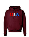 Collegiate USA Dark Hoodie Sweatshirt-Hoodie-TooLoud-Maroon-Small-Davson Sales