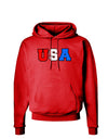 Collegiate USA Dark Hoodie Sweatshirt-Hoodie-TooLoud-Red-Small-Davson Sales