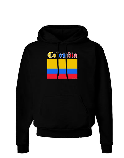 Colombia Flag Dark Hoodie Sweatshirt-Hoodie-TooLoud-Black-Small-Davson Sales