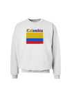 Colombia Flag Sweatshirt-Sweatshirts-TooLoud-White-Small-Davson Sales