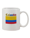 Colombian Flag Adorned 11 oz Coffee Mug - TooLoud-11 OZ Coffee Mug-TooLoud-White-Davson Sales