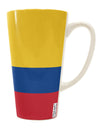 Colombian Flag AOP 16 oz Conical Latte Coffee Mug - Exquisite Drinkware for Coffee Connoisseurs-Conical Latte Mug-TooLoud-White-Davson Sales