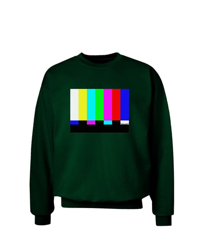 Color Bars Test Signal Adult Dark Sweatshirt-Sweatshirts-TooLoud-Deep-Forest-Green-Small-Davson Sales