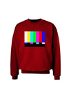 Color Bars Test Signal Adult Dark Sweatshirt-Sweatshirts-TooLoud-Deep-Red-Small-Davson Sales