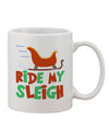 Color Printed 11 oz Coffee Mug - Perfect for Riding My Sleigh TooLoud-11 OZ Coffee Mug-TooLoud-White-Davson Sales