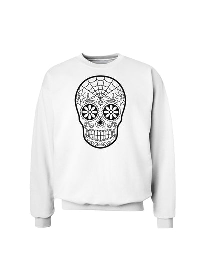 Color Your Own Dia de los Muertos Calavera Sweatshirt-Sweatshirts-TooLoud-White-Small-Davson Sales