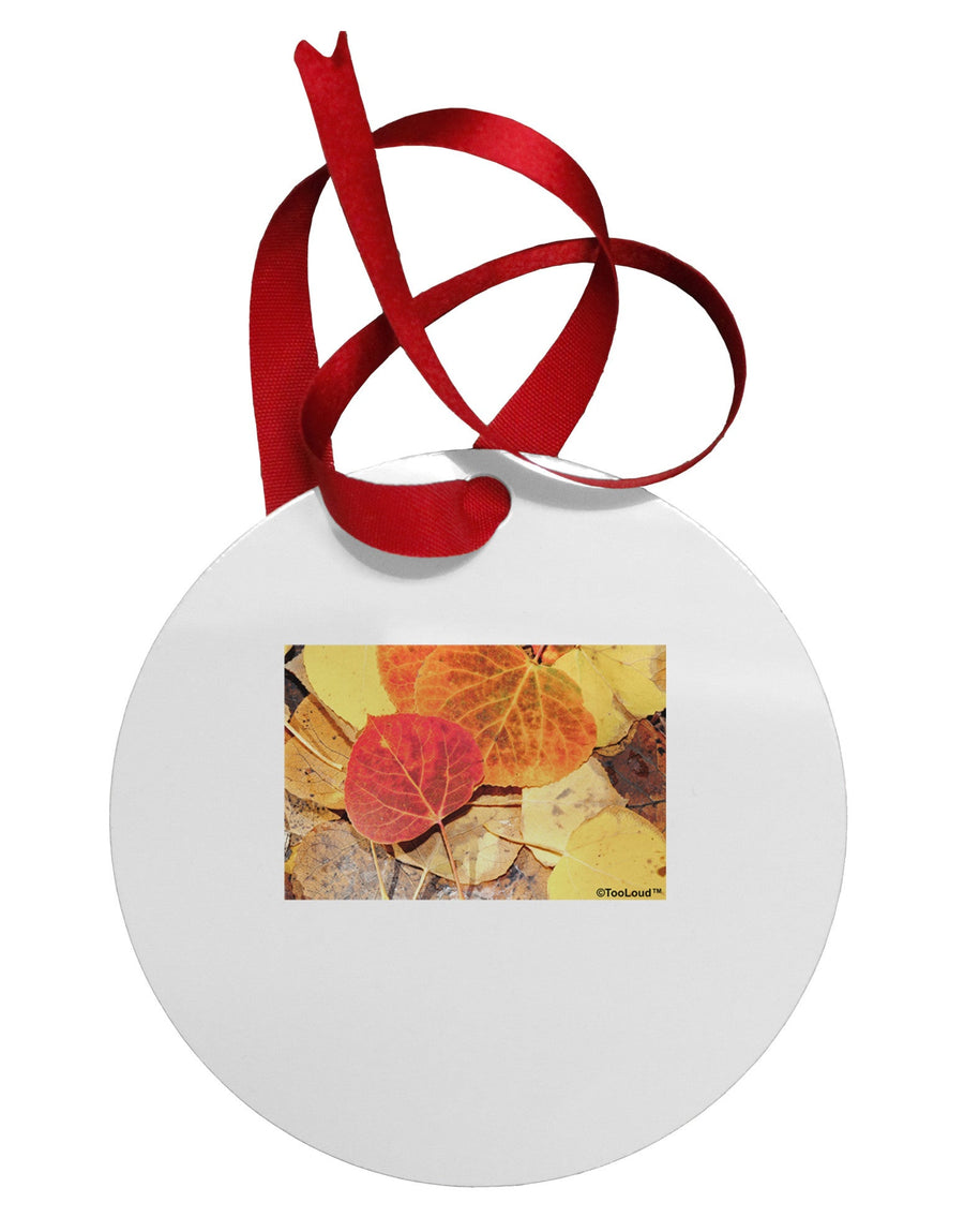 Colorado - Autumn Circular Metal Ornament-Ornament-TooLoud-White-Davson Sales