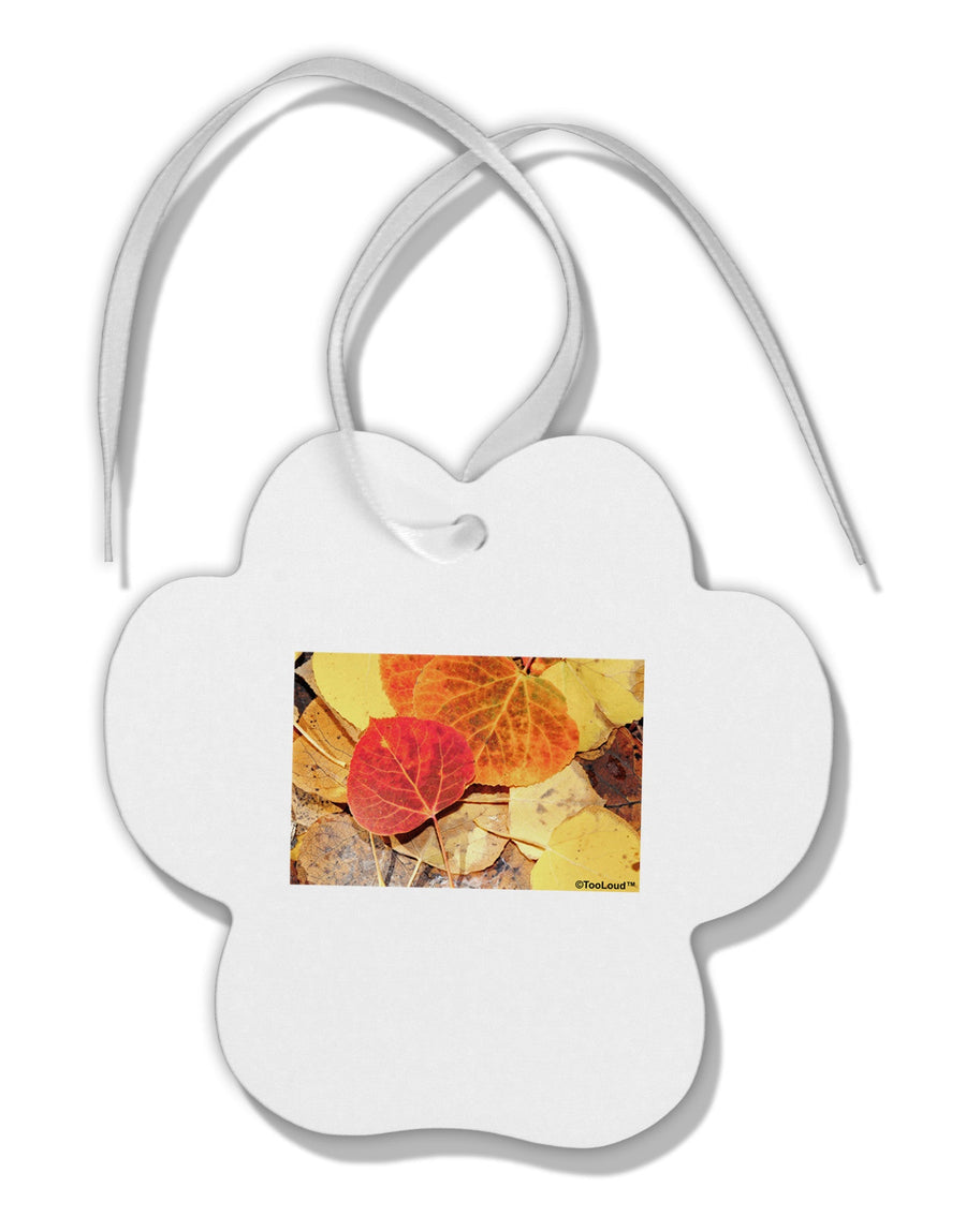 Colorado - Autumn Paw Print Shaped Ornament-Ornament-TooLoud-White-Davson Sales