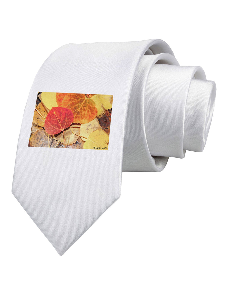 Colorado - Autumn Printed White Necktie