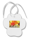 Colorado - Autumn Text Paw Print Shaped Ornament-Ornament-TooLoud-White-Davson Sales