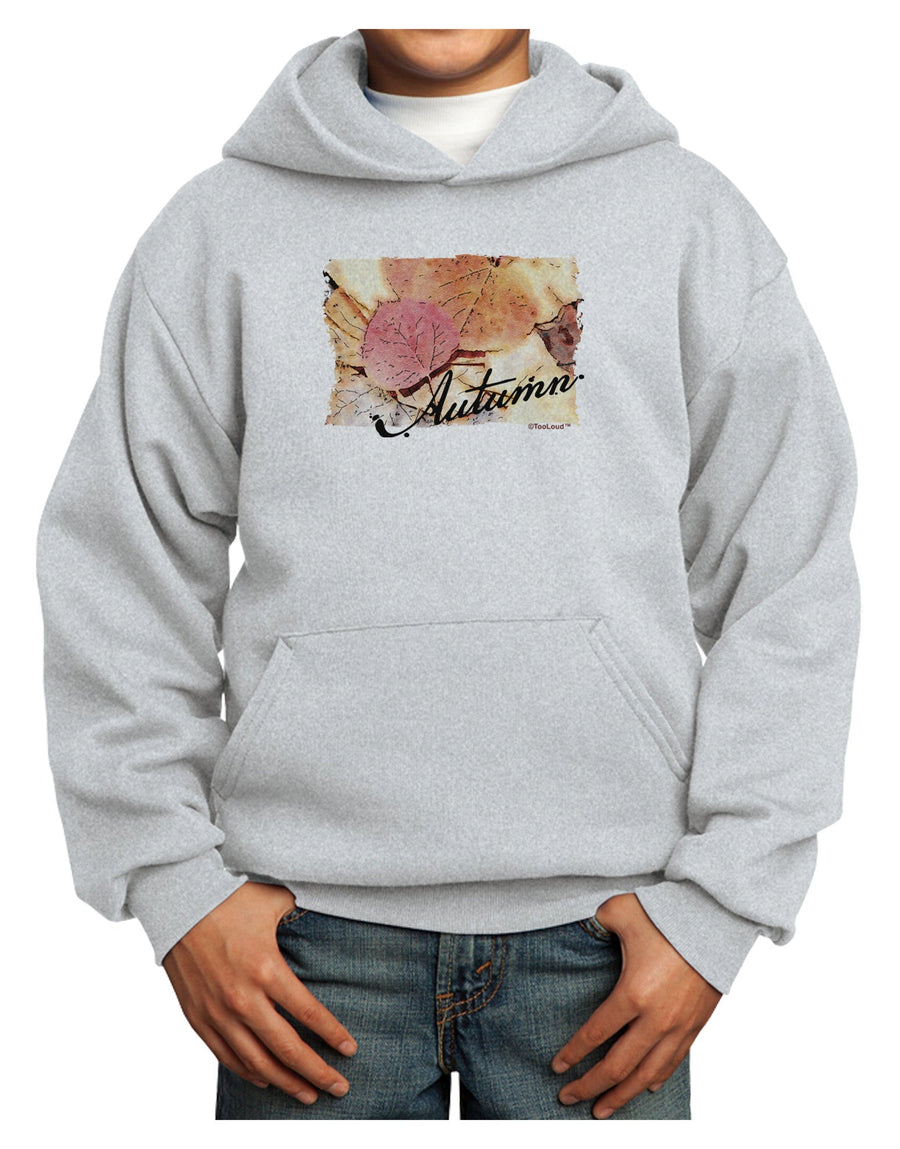 Colorado - Autumn WaterColor Text Youth Hoodie Pullover Sweatshirt-Youth Hoodie-TooLoud-White-XS-Davson Sales