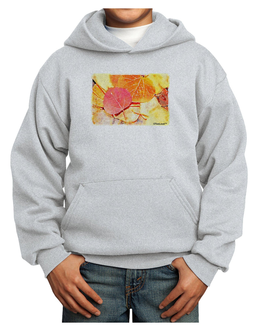 Colorado - Autumn WaterColor Youth Hoodie Pullover Sweatshirt-Youth Hoodie-TooLoud-White-XS-Davson Sales