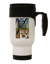 Colorado Bridge Text Stainless Steel 14oz Travel Mug-Travel Mugs-TooLoud-White-Davson Sales