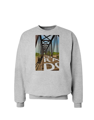 Colorado Bridge Text Sweatshirt-Sweatshirts-TooLoud-AshGray-Small-Davson Sales