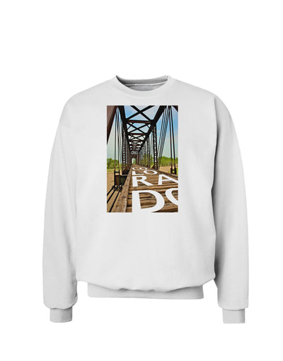 Colorado Bridge Text Sweatshirt-Sweatshirts-TooLoud-White-Small-Davson Sales