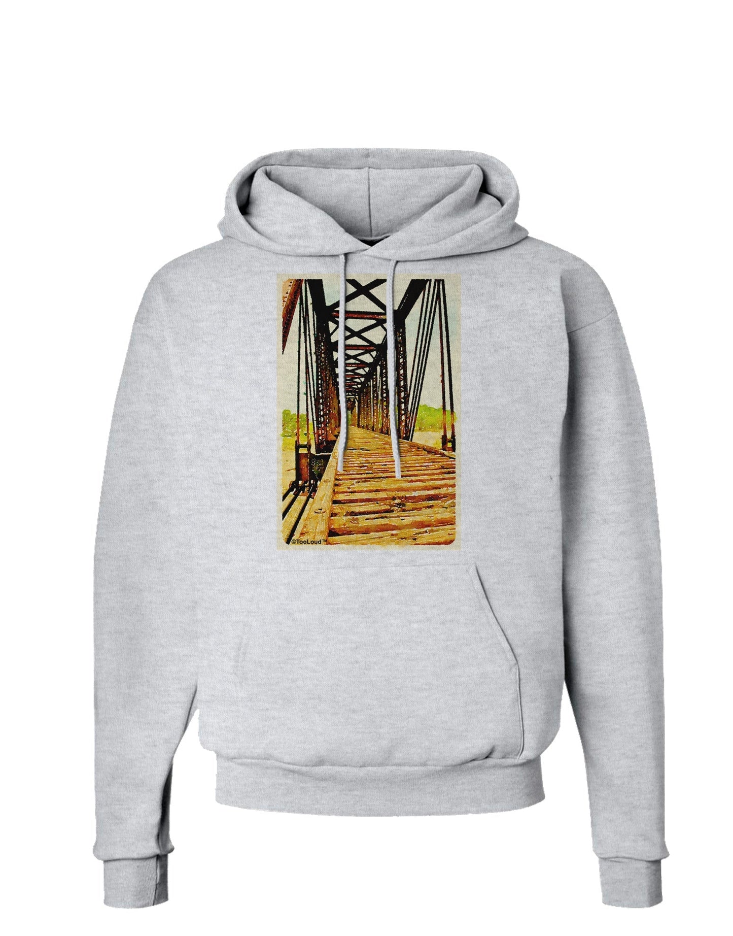 Colorado Bridge Watercolor Hoodie Sweatshirt-Hoodie-TooLoud-AshGray-Small-Davson Sales