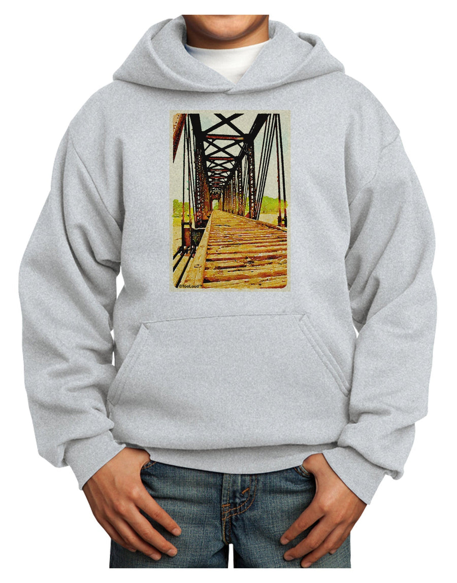 Colorado Bridge Watercolor Youth Hoodie Pullover Sweatshirt-Youth Hoodie-TooLoud-White-XS-Davson Sales