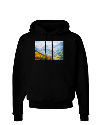 Colorado Fog Mountains Dark Hoodie Sweatshirt-Hoodie-TooLoud-Black-Small-Davson Sales