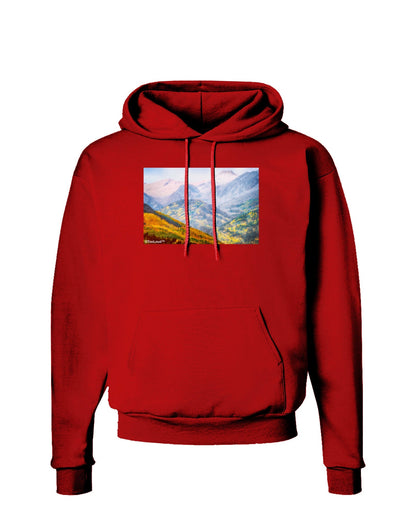 Colorado Fog Mountains Dark Hoodie Sweatshirt-Hoodie-TooLoud-Red-Small-Davson Sales