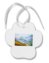 Colorado Fog Mountains Paw Print Shaped Ornament-Ornament-TooLoud-White-Davson Sales