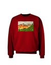 Colorado Forrest Watercolor Adult Dark Sweatshirt-Sweatshirts-TooLoud-Deep-Red-Small-Davson Sales