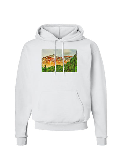 Colorado Forrest Watercolor Hoodie Sweatshirt-Hoodie-TooLoud-White-Small-Davson Sales