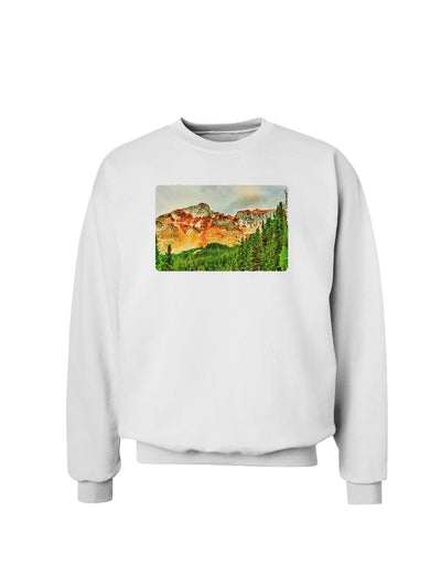 Colorado Forrest Watercolor Sweatshirt-Sweatshirts-TooLoud-White-Small-Davson Sales