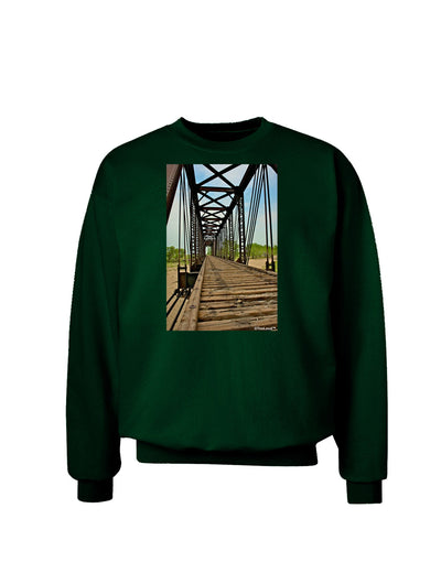 Colorado Landscape Bridge Adult Dark Sweatshirt-Sweatshirts-TooLoud-Deep-Forest-Green-Small-Davson Sales