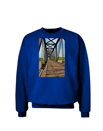 Colorado Landscape Bridge Adult Dark Sweatshirt-Sweatshirts-TooLoud-Deep-Royal-Blue-Small-Davson Sales