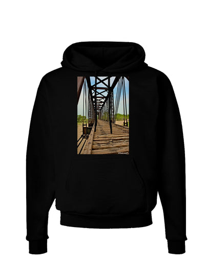 Colorado Landscape Bridge Dark Hoodie Sweatshirt-Hoodie-TooLoud-Black-Small-Davson Sales